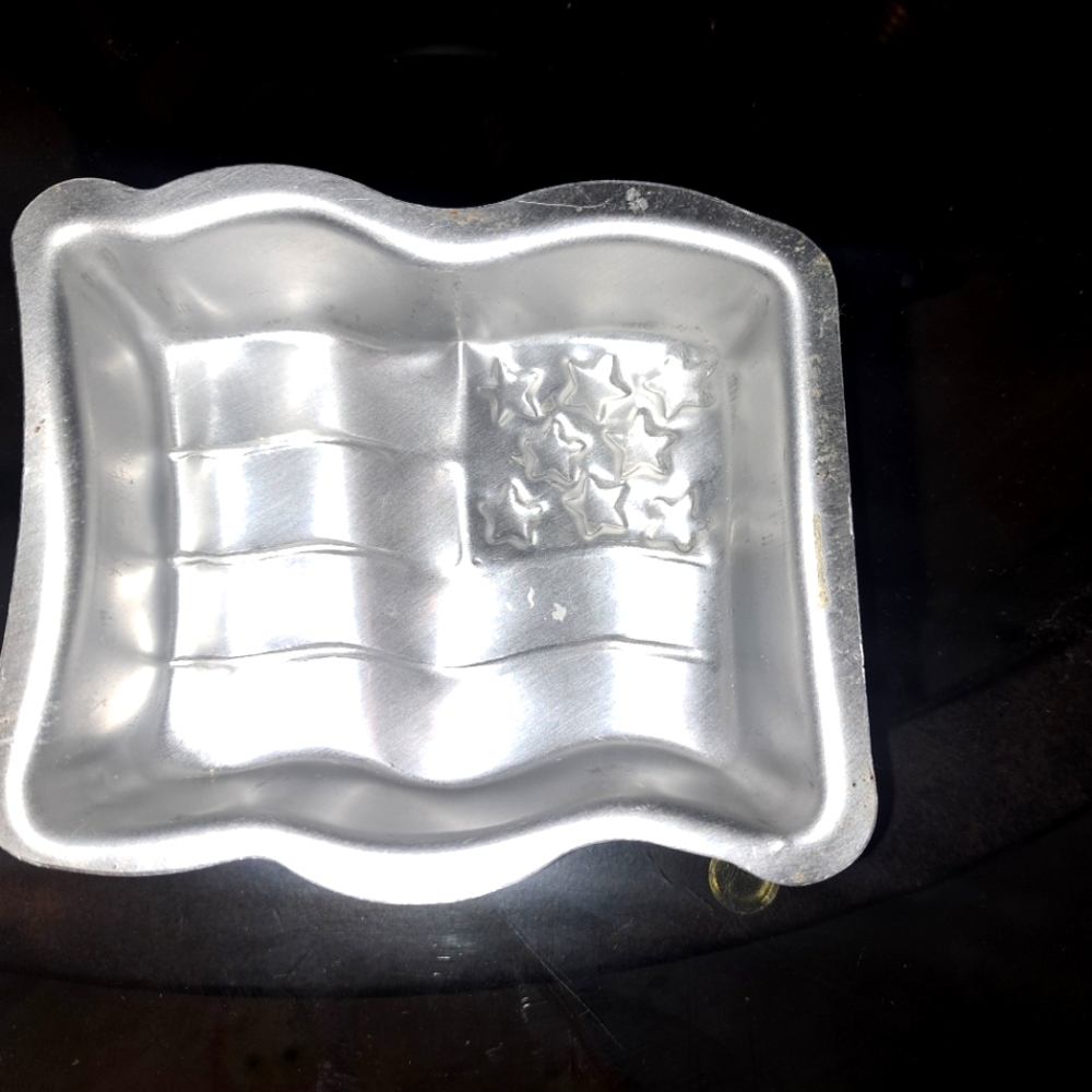 Mini Silver American Flag-Shaped Mini Baking Pan